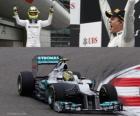 Nico Rosberg (2012) Çin Grand Prix zaferi kutluyor